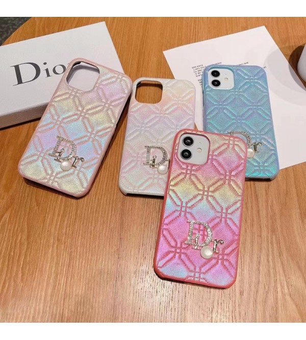 DIOR/ディオール ブランド iPhone SE 第3世代/13/13 Pro/13 Pro Maxケース かわいい モノグラム レザー キラキラ Galaxy S22/s22+/s22 ultra/s21/note21ケース ジャケット型 芸能人愛用 アイフォン13/12/11/X/8/7カバー ファッションメンズ レディース