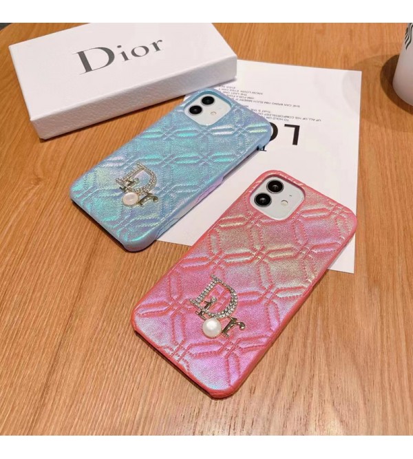 DIOR/ディオール ブランド iPhone SE 第3世代/13/13 Pro/13 Pro Maxケース かわいい モノグラム レザー キラキラ Galaxy S22/s22+/s22 ultra/s21/note21ケース ジャケット型 芸能人愛用 アイフォン13/12/11/X/8/7カバー ファッションメンズ レディース