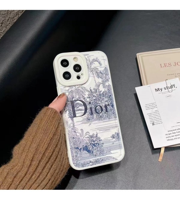 DIOR ハイブランド ディオール iphone 14/14 pro/14 pro maxケース 植物柄 モノグラム 個性 ジャケット型 アイフォン14/13/12/11カバー 芸能人愛用 ファッション メンズ レディース