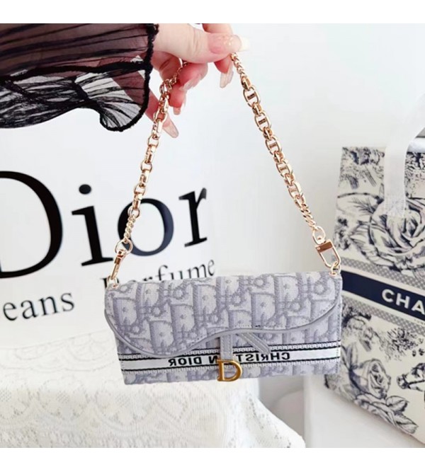 Dior ディオールアイフォン15/14 13 12プロマックス ケース かわいい 男女兼用 人気 ブランド iphone15 14 13 12 proケース  手帳型 ストラップ付きアイフォン15プラス 14ケース バッグ型