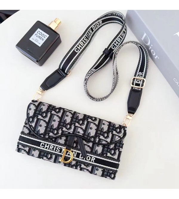 Dior ディオールアイフォン15/14 13 12プロマックス ケース かわいい 男女兼用 人気 ブランド iphone15 14 13 12 proケース  手帳型 ストラップ付きアイフォン15プラス 14ケース バッグ型