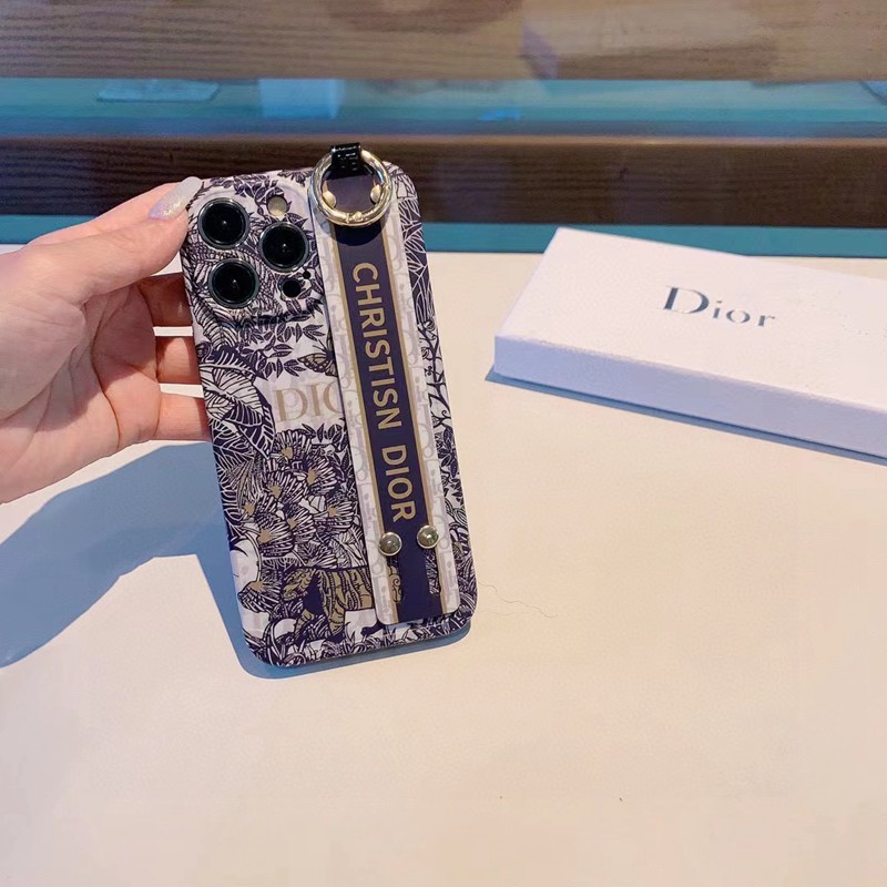 Dior ディオールアイフォン15/14 13 12プロマックス ケース かわいい 男女兼用 人気 ブランド iphone15 14 13 12 proケース  手帳型 ストラップ付き モノグラム iphone 15 14 plusケース 個性