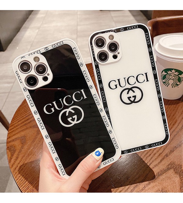 GUCCI ブランド iPhone 13 mini/13 pro/13 pro maxケース可愛い 鏡面 モノグラム ガラス型 グッチ ジャケット型 アイフォン13/12/11/x/xr/xs/8/7カバー メンズ レディース