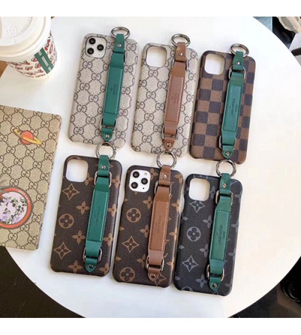 ルイヴィトン グッチ ブランド iphone 13 pro/13 pro max/13 miniケース お洒落 LV GUCCI レザー製 ハンドベルト付き 便利リング アイフォン13/12/11/x/xr/xs/8/7カバー 高級  ファッション メンズ レディーズ