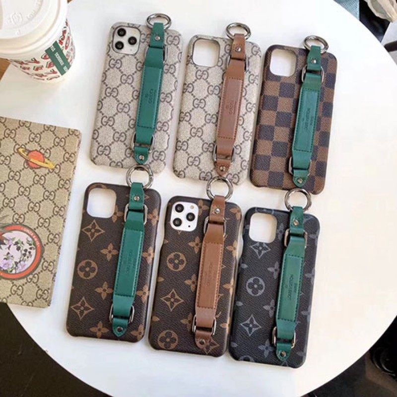 ルイヴィトン グッチ ブランド iphone 13 pro/13 pro max/13 miniケース お洒落 LV GUCCI レザー製 ハンドベルト付き 便利リング アイフォン13/12/11/x/xr/xs/8/7カバー 高級  ファッション メンズ レディーズ