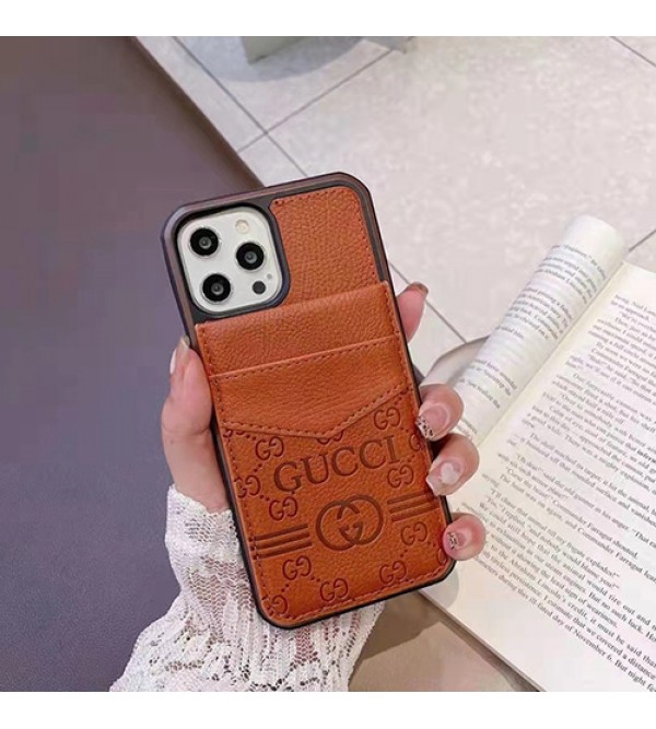 GUCCI グッチ ハイブランド iphone 14/14 pro/14 pro max/14 plusケース モノグラム 経典 カード入れ レザー 落下保護 ジャケット型 耐衝撃 保護 アイフォン14カバー 大人気 メンズ レディース 