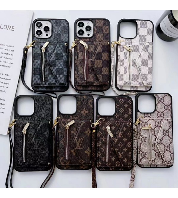 LV ルイヴィトン ハイブランド iphone 14 pro max/14 pro/14 plus/14スマホケース カード入り Galaxy s22/S22+/S22 ultraケース グッチ Gucci チェーン付き アイフォン14プロ マックス/13プロ/13カバー メンズ レディース