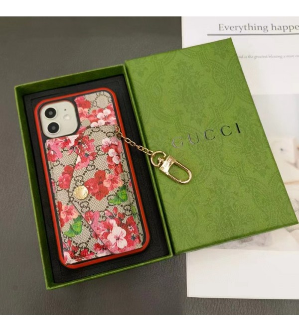 Gucci グッチ ハイブランド iphone 14/14 pro/14 pro max/14 plusケース 財布型 ストラップ付き 蛇蜂花柄 カード入れ 封筒 モノグラム アイフォン14/13/12/11カバー ファッション メンズ レディース 