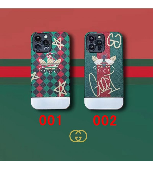 ADIDAS/アディダス GUCCI/グッチ コラボ ブランド iphone 14/14 pro/14 pro maxケース メッキ風 蜂蛇 トレフォイル柄 五芒星 モノグラム ジャケット型 アイフォン14/14プロ/14プロ マックス/13/12/11カバー 芸能人愛用 コピー メンズ レディーズ