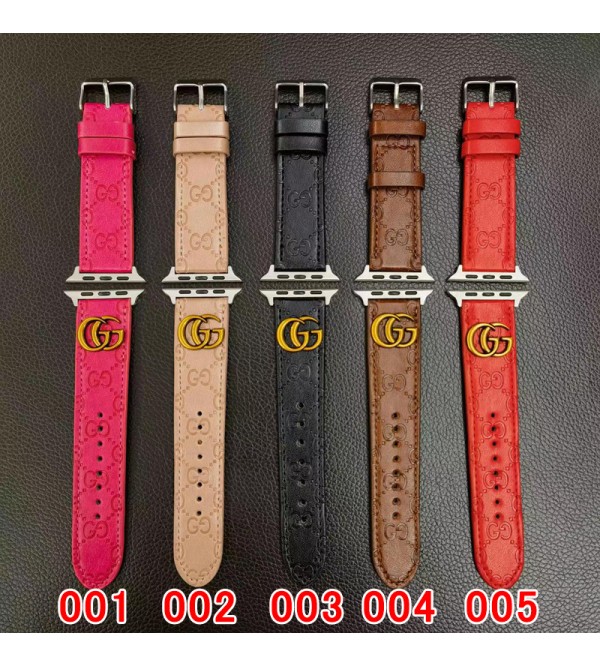 Gucci ブランド グッチ アップルウォッチ8/SE2/Ultra/7バンド モノグラム レザー製 Apple Watch 8/se2/ultra/7/6/5/4/3/2ベルト 耐衝撃 ストラップ ファッション メンズ レディース