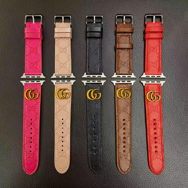 Gucci ブランド グッチ アップルウォッチ8/SE2/Ultra/7バンド モノグラム レザー製 Apple Watch 8/se2/ultra/7/6/5/4/3/2ベルト 耐衝撃 ストラップ ファッション メンズ レディース