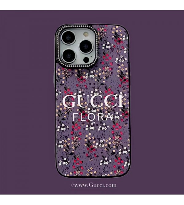 Gucci グッチ女性向け iphone15pro max xr xs max 8/7 plusケース ガラス型アイフォン15プラス 14ケース バッグ型 アイフォン15 14 13 スマホケース インスタ風