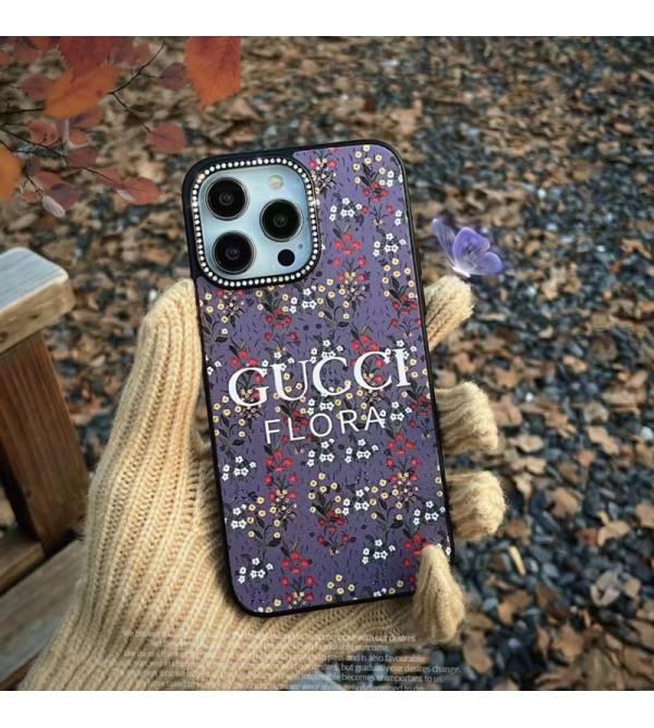 Gucci グッチ女性向け iphone15pro max xr xs max 8/7 plusケース ガラス型アイフォン15プラス 14ケース バッグ型 アイフォン15 14 13 スマホケース インスタ風