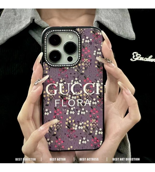 Gucci グッチ女性向け iphone15pro max xr xs max 8/7 plusケース ガラス型アイフォン15プラス 14ケース バッグ型 アイフォン15 14 13 スマホケース インスタ風