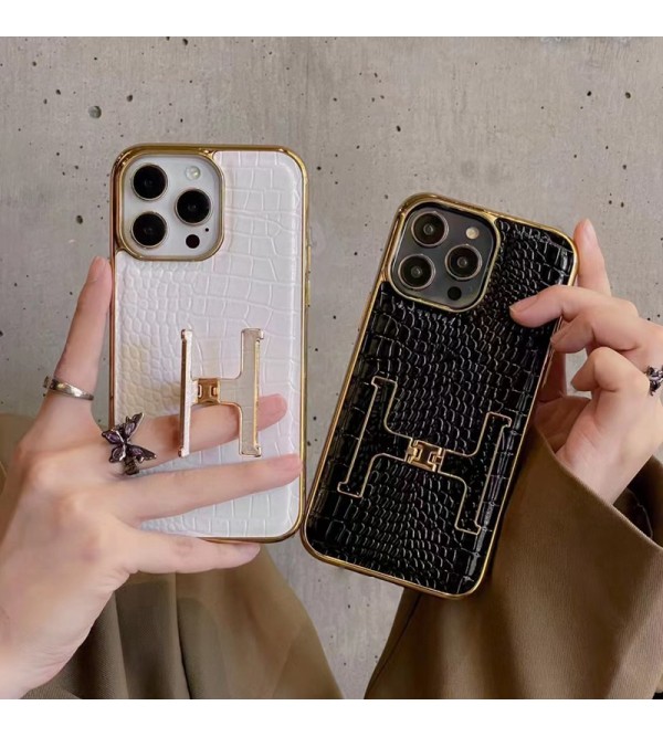 PRADA/プラダ HERMES/エルメス ブランド iPhone 14/14 Pro/14 Pro Maxケース かわいい モノグラム ワニ レザー スタンド機能 革 ジャケット型 コピー アイフォン14/14プロ/14プロ マックス/13/12/11カバー コピー パロディ風 新品 メンズ レディース