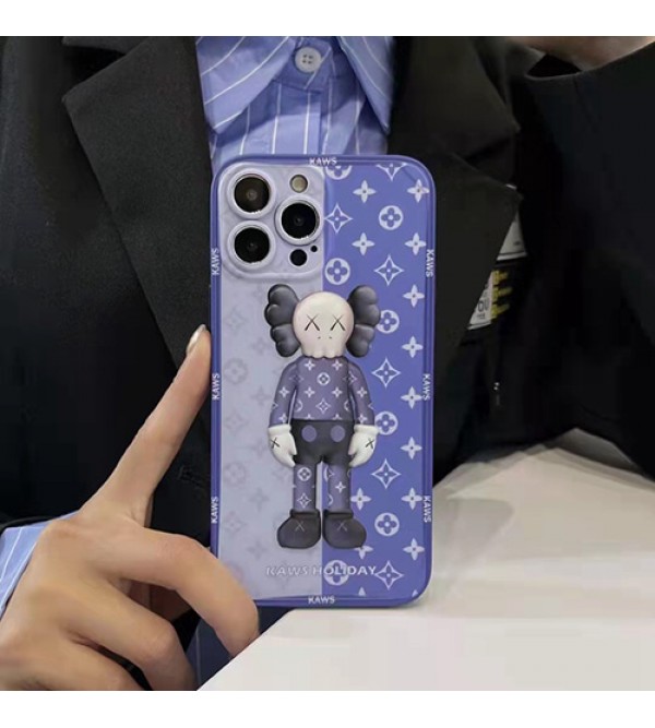 LV/ルイヴィトン KAWS:HOLIDAY コラボ ブランド iphone 13/13 pro/13 pro max/13 miniケース インスタ風 カウズ ジャケット型 モノグラム柄 アイフォン13/12/11/x/8/7/6ケース ファッション セレブ 激安 かわいい メンズ レディーズ