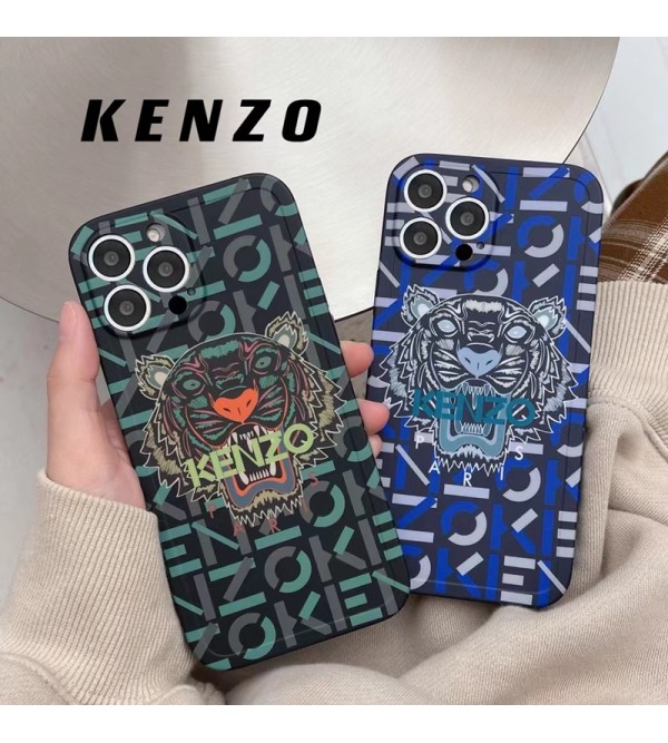 Kenzo ケンゾー ハイブランド iphone 14/14 pro/14 pro max/14 plusケース かわいい 虎頭 モノグラム カラー ジャケット型 シリコン アイフォン14/14プロ/14マックス/13/12/11/x/xs/xr/8 plus/7 plusカバー 携帯 軽量 ファッション メンズ レディーズ