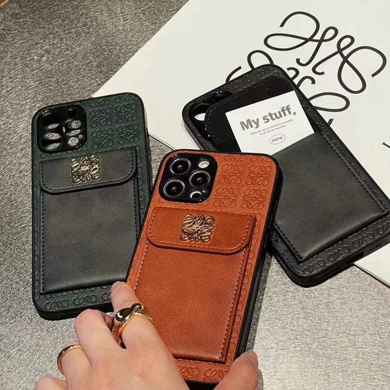 LOEWE ロエベ アイフォン15/14 13 12プロマックス ケース galaxy s24+ultra かわいい女性向け iphone15pro max xr xs max 8/7 plusケース ガラス型 男女兼用 人気 ブランド iphone15 14 13 12 proケース  手帳型 ストラップ付き