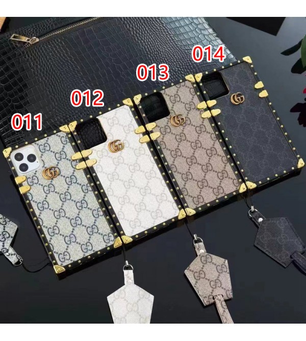 グッチ ブランド GUCCI iphone 13 Pro/13 Pro Max/13 Miniケース お洒落  革製 斜め掛け トランク型 保護 モノグラム アイフォン13/12/11/X/XS/XR/8/7ケース レディーズ 