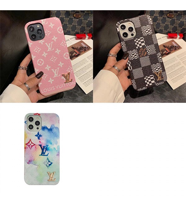 LV/ルイヴィトン ブランド iphone 13 pro/13 mini/13 pro maxケース 水彩風 ジャケット型 経典 芸能人愛用 モノグラム 墨絵 アイフォン13/12/11/se2/X/XS/XR/8/7カバー 大人気スマホケース メンズ レディース