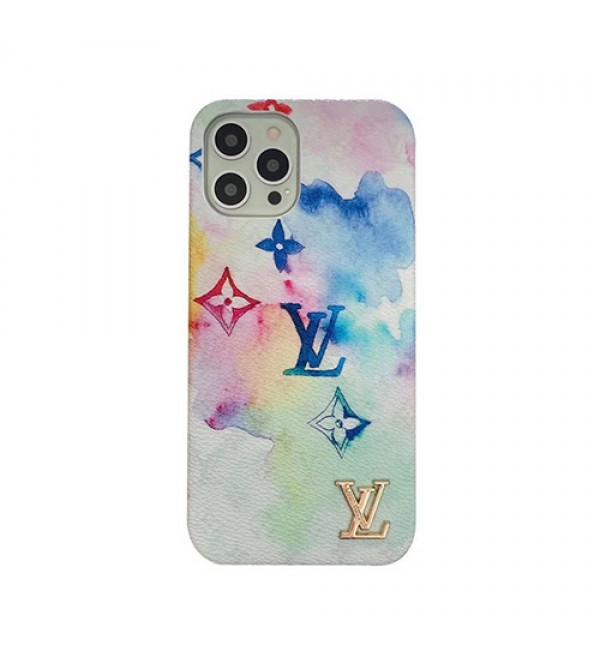 LV/ルイヴィトン ブランド iphone 13 pro/13 mini/13 pro maxケース 水彩風 ジャケット型 経典 芸能人愛用 モノグラム 墨絵 アイフォン13/12/11/se2/X/XS/XR/8/7カバー 大人気スマホケース メンズ レディース