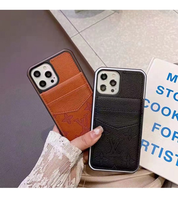 LV ルイヴィトン ブランド iphone 14/14 pro/14 pro max/14 plusケース シンプル Louis Vuitton 純色 レザー モノグラム カード入り ルイビトン アイフォン14/13/12/11/X/XS/XR/8/7カバー ファッション メンズ レディース 