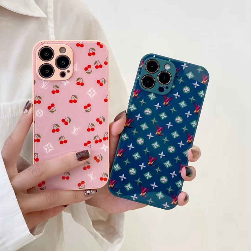 LV/ルイヴィトン ハイブランド iphone SE 第3世代/13/13 pro/13 pro maxケース 個性 チェリー柄 ジャケット型 モノグラム コピー アイフォン13/12/11x/xs/xr/8/7ケース ファッション メンズ レディーズ 