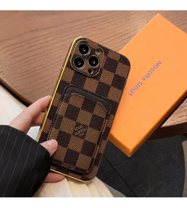 GUCCI/グッチ LV/ルイヴィトン ブランド  iphone 14/14 pro/14 pro max/14 plusケース モノグラム カード入れ レザー ポケット アイフォン14/13/12/11/x/xr/xs/8/7カバー 大人気 メンズ レディーズ