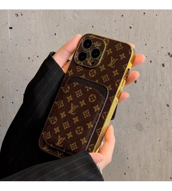 GUCCI/グッチ LV/ルイヴィトン ブランド  iphone 14/14 pro/14 pro max/14 plusケース モノグラム カード入れ レザー ポケット アイフォン14/13/12/11/x/xr/xs/8/7カバー 大人気 メンズ レディーズ