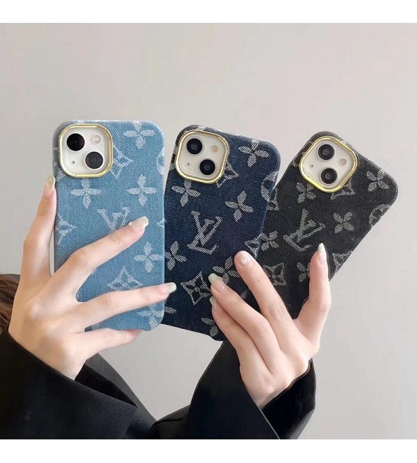 Dior ディオール LV ルイヴィトン ハイブランド iphone 14/14 pro/14 pro max/14 plusケース かわいい デニム製 モノグラム ジャケット型 コピー アイフォン14/13/12カバー 大人気 メンズ レディース