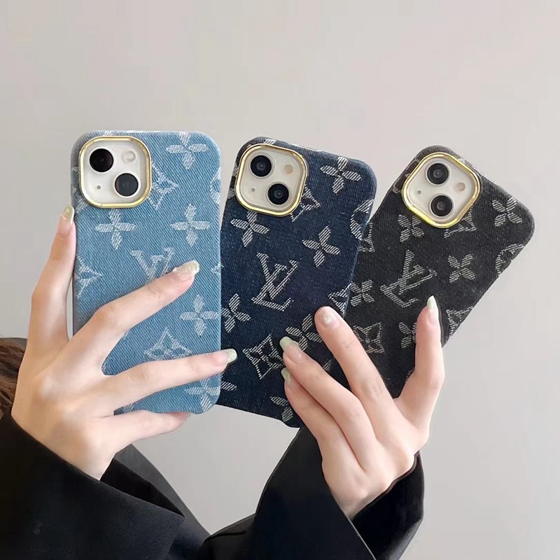 Dior ディオール LV ルイヴィトン ハイブランド iphone 14/14 pro/14 pro max/14 plusケース かわいい デニム製 モノグラム ジャケット型 コピー アイフォン14/13/12カバー 大人気 メンズ レディース