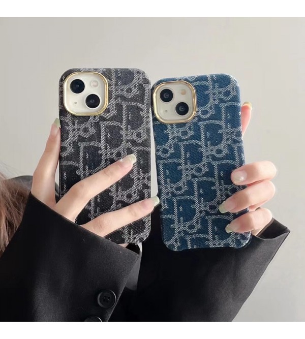 Dior ディオール LV ルイヴィトン ハイブランド iphone 14/14 pro/14 pro max/14 plusケース かわいい デニム製 モノグラム ジャケット型 コピー アイフォン14/13/12カバー 大人気 メンズ レディース