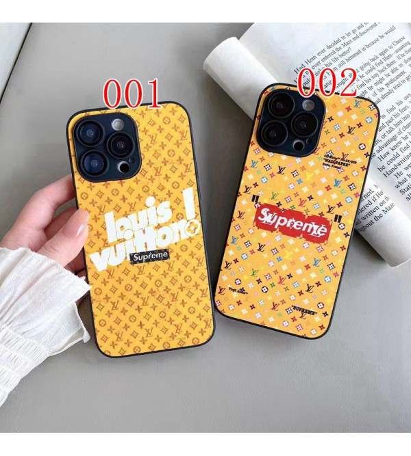 LV/ルイヴィトン SUPREME/シュプリーム コラボ ブランド iphone 14/14 pro/14 pro maxケース カラー モノグラム アイフォン14/13/12/11カバー ファッション メンズ レディーズ