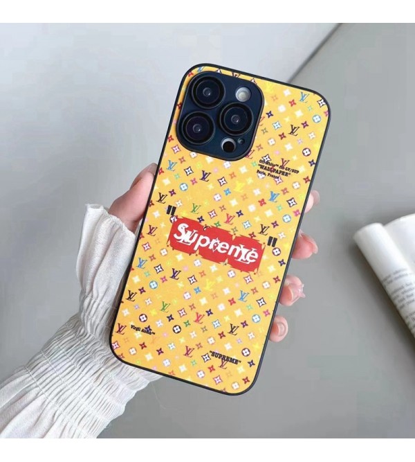 LV/ルイヴィトン SUPREME/シュプリーム コラボ ブランド iphone 14/14 pro/14 pro maxケース カラー モノグラム アイフォン14/13/12/11カバー ファッション メンズ レディーズ