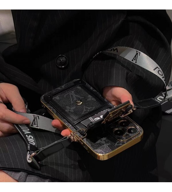 LV ブランド ルイヴィトン iphone 14/14 pro/14 pro max/14 plusケース おしゃれ カード入り ボタン付き レザーバッグ型 ストラップ付き モノグラム 斜めがけ アイフォン14/14プロ/14プロ マックス/14マックス/14/13/12/11/X/XS/XR/8 PLUS/7 PLUSカバー 大人気 メンズ レディース