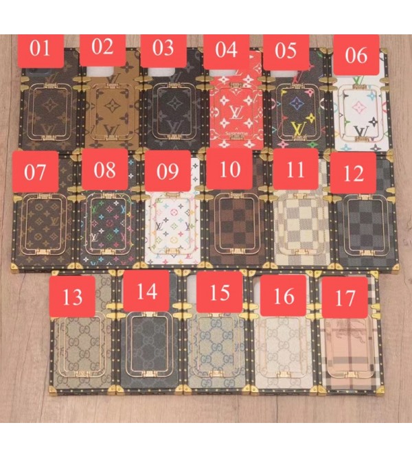 Gucci/LV/Supreme グッチ/ルイヴィトン/シュプリーム ブランド iphone 14/14 pro/14 pro max/14 plusケース おしゃれ トランク型 ハンドバンド付き モノグラム Burberry/バーバリー 保護 アイフォン14/プロマックス/14プロ/14プラス/14/13/12/11/x/xs/xs max/xr/8 plus/7+カバー 大人気 メンズ レディース