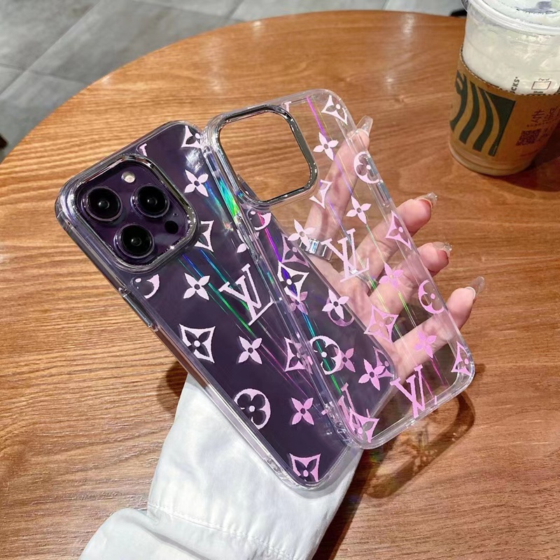 Louis Vuitton ブランド ルイヴィトン iPhone 14/14 Pro/14 Pro Maxケース かわいい LV クリアケース キラキラ ピンク色 モノグラム アイフォン14/14プロ/14プロ マックス/13/12/11カバー 大人気 メンズ レディーズ