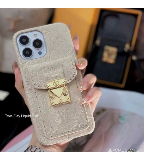 LV ルイヴィトン ブランド iPhone 14/14 Pro/14 Pro Maxケース かわいい カード入れ ストラップ付き レザー モノグラム 斜めがけ バッグ型 黒白ピンク色 アイフォン14/14プロ/14プロ マックス/13/12/11カバー 大人気 メンズ レディース