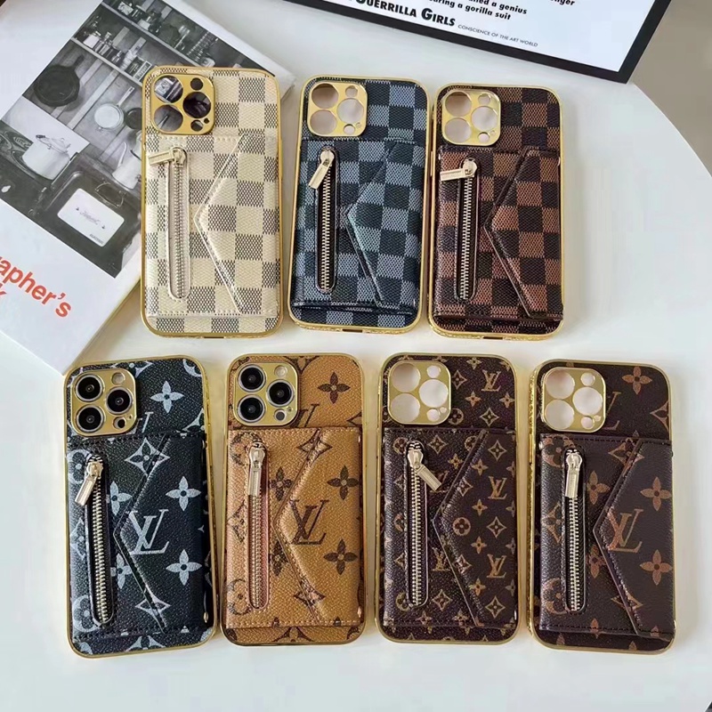 LV ブランド ルイヴィトン iPhone 14/14 Pro/14 Pro Maxケース かわいい 財布型 カード収納 ジッパー付き レザー 小銭入れ モノグラム ジャケット型 アイフォン14プロ マックス/14プロ/14/13/12/11カバー ファッション メンズ レディース