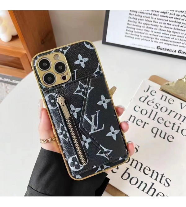 LV ブランド ルイヴィトン iPhone 14/14 Pro/14 Pro Maxケース かわいい 財布型 カード収納 ジッパー付き レザー 小銭入れ モノグラム ジャケット型 アイフォン14プロ マックス/14プロ/14/13/12/11カバー ファッション メンズ レディース