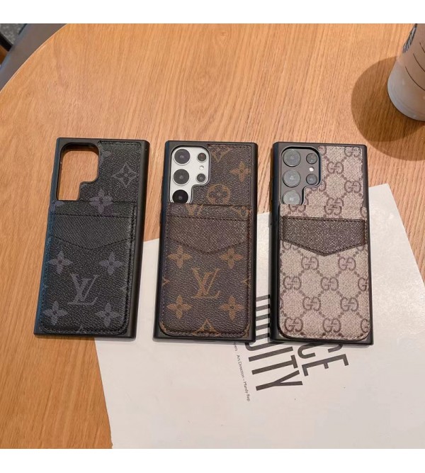 LV ルイヴィトン Gucci グッチ iphone15pro maxケース ハイブランド Galaxy S23/S23+/S23 Plus/S23 Ultraケース かわいい モノグラム 財布型 アイフォン15プロマックス ケースカード入れ レザー ジャケット型 ギャラクシーs23/s23プラス/s23ウルトラ/s22カバー 大人気 メンズ レディース