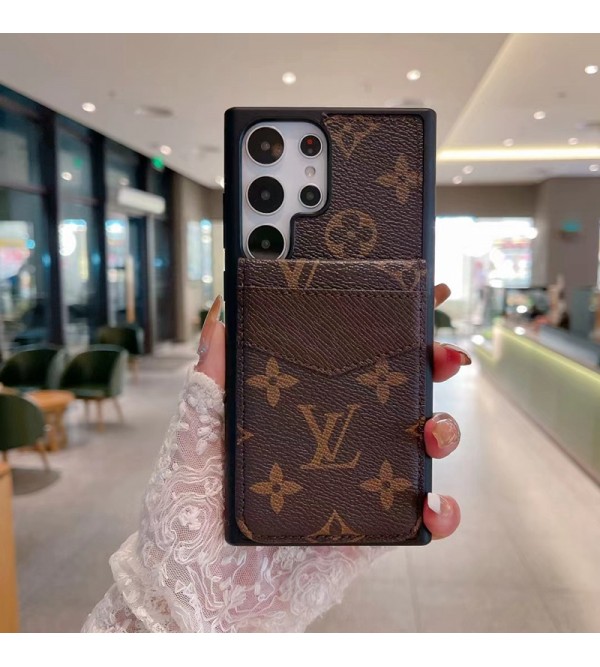 LV ルイヴィトン Gucci グッチ iphone15pro maxケース ハイブランド Galaxy S23/S23+/S23 Plus/S23 Ultraケース かわいい モノグラム 財布型 アイフォン15プロマックス ケースカード入れ レザー ジャケット型 ギャラクシーs23/s23プラス/s23ウルトラ/s22カバー 大人気 メンズ レディース