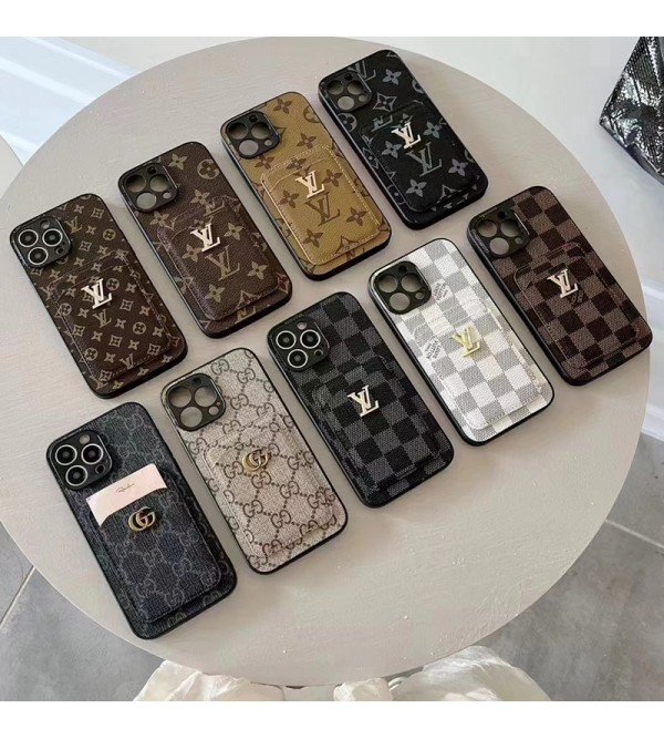 LV ルイヴィトン GUCCI グッチ ブランド iPhone 14/14 Pro/14 Pro Maxケース かわいい カード入れ レザー製 モノグラム ジャケット型 アイフォン14/14プロ/14プロマックス/13/12/11カバー コピー ファッション メンズ レディース