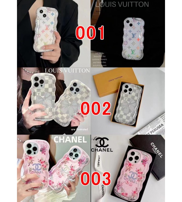 Chanel/シャネル Louis Vuitton/ルイヴィトン ブランド iphone 14/14 pro/14 pro maxケース 流れ クリア 花 きらきら 蝶結び柄  LV カラー色 モノグラム アイフォン14/13/12/11カバー ファッション メンズ レディーズ