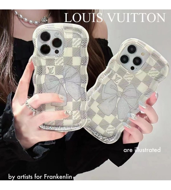 Chanel/シャネル Louis Vuitton/ルイヴィトン ブランド iphone 14/14 pro/14 pro maxケース 流れ クリア 花 きらきら 蝶結び柄  LV カラー色 モノグラム アイフォン14/13/12/11カバー ファッション メンズ レディーズ