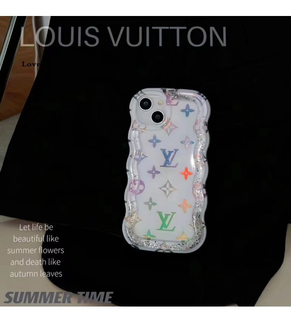 Chanel/シャネル Louis Vuitton/ルイヴィトン ブランド iphone 14/14 pro/14 pro maxケース 流れ クリア 花 きらきら 蝶結び柄  LV カラー色 モノグラム アイフォン14/13/12/11カバー ファッション メンズ レディーズ