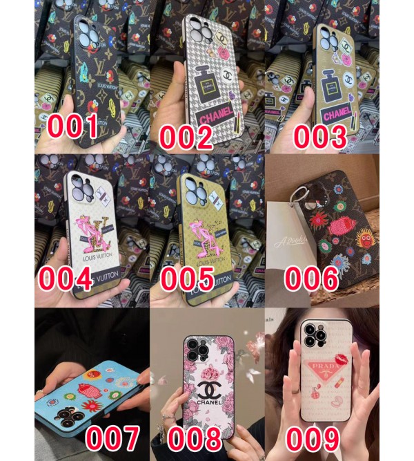 CHANEL/シャネル LV/ルイヴィトン PRADA/プラダ ブランド iPhone 14/14 Pro/14 Pro maxケース 個性 モノグラム ピンク・パンサー 花柄 セサミストリート 化粧品 キャラクター風 ジャケット型 アイフォン14/14プロ/14プロ マックス/13/12/11カバー ファッション メンズ レディース