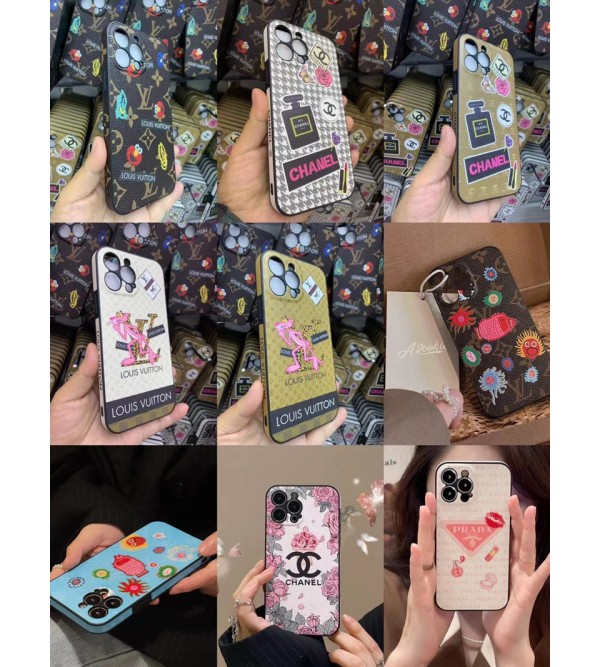 CHANEL/シャネル LV/ルイヴィトン PRADA/プラダ ブランド iPhone 14/14 Pro/14 Pro maxケース 個性 モノグラム ピンク・パンサー 花柄 セサミストリート 化粧品 キャラクター風 ジャケット型 アイフォン14/14プロ/14プロ マックス/13/12/11カバー ファッション メンズ レディース