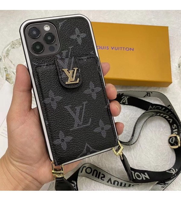 GUCCI/グッチ LV/ルイヴィトン ブランド iPhone 14/14 Pro/14 Pro Max/14 Plusケース かわいい ストラップ付き 財布バッグ型  カード入れ レザー 紛失防止 アイフォン14/14プロ/14プロ マックス/14プラス/13/12/11/x/xs/xr/8 plus/7+カバー コピー ファッション メンズ レディース