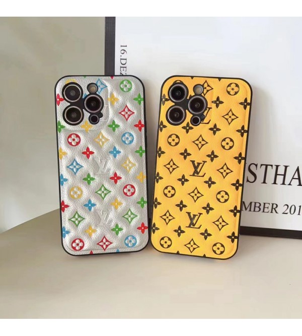 LV ルイヴィトン ブランド iPhone 14/14 Pro/14 Pro Maxケース かわいい モノグラム柄 経典 レザー風 カラー色 ジャケット型 激安 アイフォン14/14プロ/14プロ マックス/13/12/11カバー コピー ファッション メンズ レディース